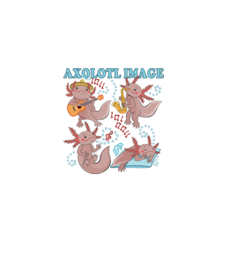 Axolotl Imázs minta fehér pólón