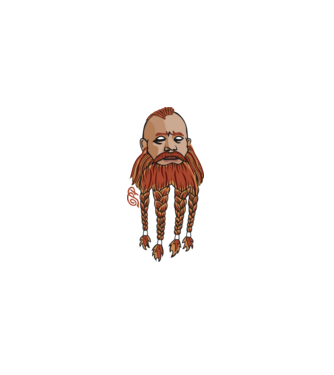 Villásszakállú Viking minta fehér pólón