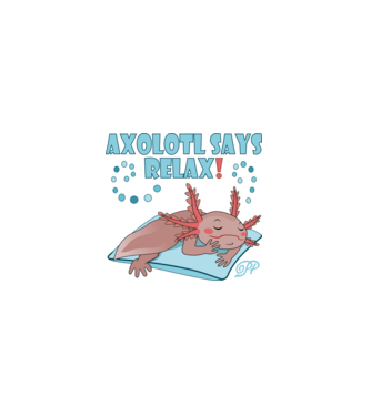Says Relax Axolotl minta fehér pólón