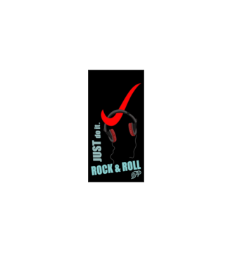 Csak csináld Rock & Roll Telefontok minta fehér pólón