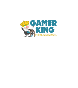 Gamer King minta fehér pólón