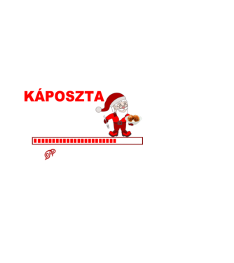 Káposzta és Manó minta fekete pólón