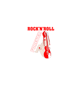 Rock N Roll csajszi minta fekete pólón