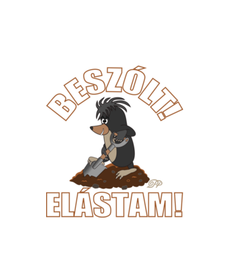 Beszólt Elástam Retró minta fehér pólón