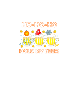 Hold My Beer Mugs minta fekete pólón