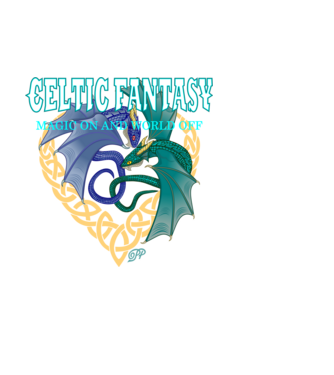 Celtic Dragon Fantasy minta fehér pólón