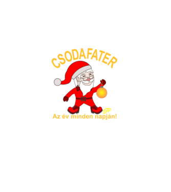 Csodafater Manó minta fehér pólón