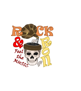 Rock Gramofon minta sötétkék pólón