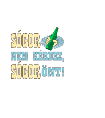 Sógor Önt minta fekete pólón