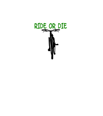 Bicikli Ride or die minta fehér pólón