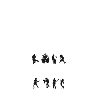 Rock and Roll Árnyak minta fehér pólón