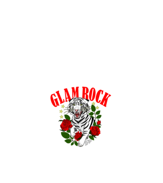 Glam Rock Tiger minta fehér pólón