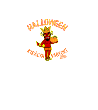 Halloween Királya minta királykék pólón