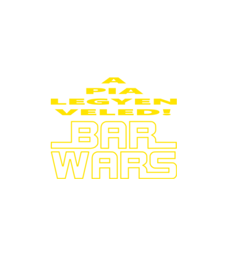 Bar Wars a Pia legyen veledB minta fehér pólón