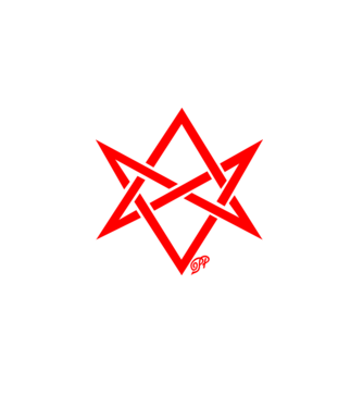 Asmodeus Démonszarv piros minta fekete pólón