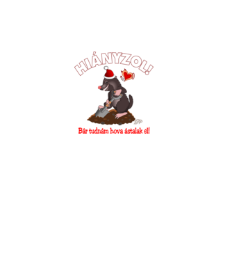 Hiányzol Vakond minta türkiz pólón