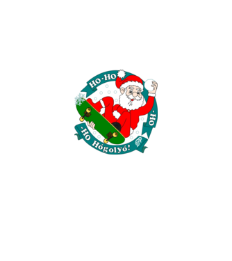 Ho Ho Ho Hógolyó minta fehér/piros pólón