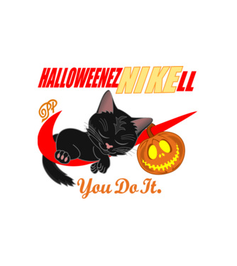 Halloweenezni Kell minta fehér pólón