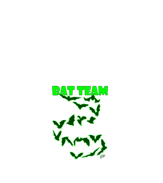 Bat Team minta fehér pólón