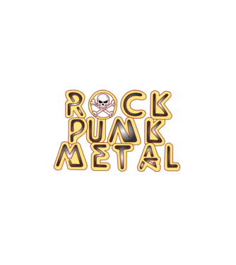 Rock Punk Metal minta fehér pólón