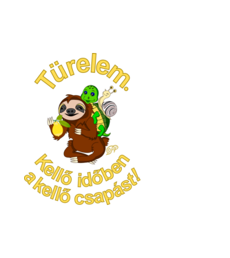 Kellő Csapás minta fehér pólón