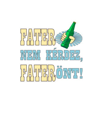 Fater Önt minta homokszín pólón