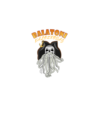 Balatoni Kalózkodás minta fekete pólón