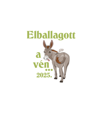 Ballagás Szamárral minta fehér pólón