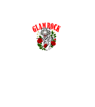 Glam Rock Tiger minta fekete pólón