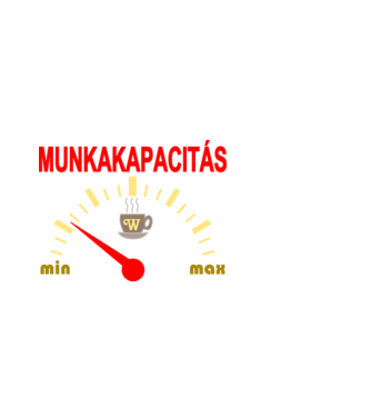 Munkakapacitás minta fekete pólón