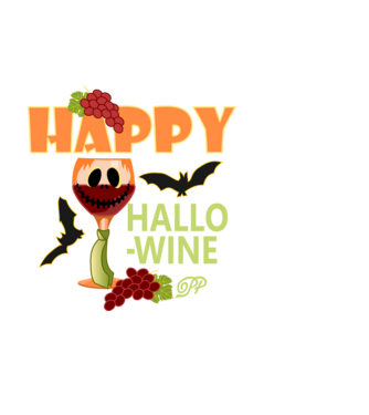 Happy Hallo Wine minta fehér pólón