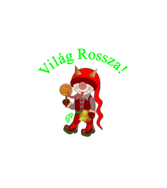 Világ Rossza minta fehér pólón
