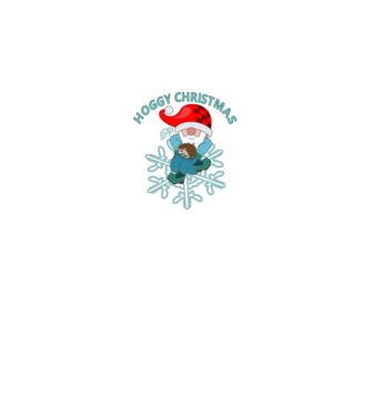 Gnome Hoggy Christmas minta királykék pólón