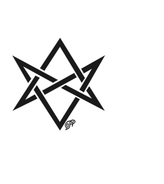 Asmodeus Démonszarv fekete minta fehér pólón