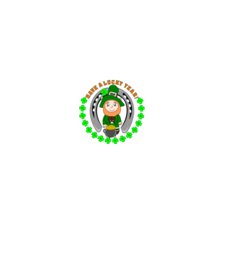 Leprechaun Lucky Year minta farmerkék pólón