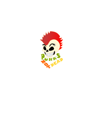 Punks Not Dead minta fekete pólón