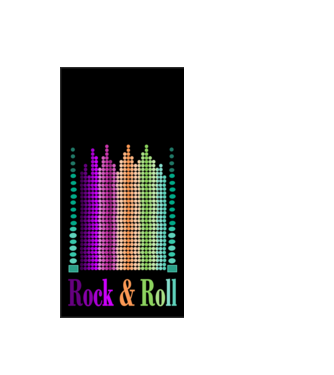 Rock and roll equalizer Telefontok minta világoskék pólón