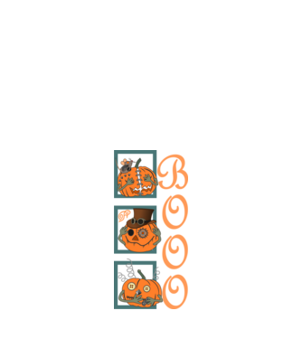 Boo Pumpkins minta fekete pólón