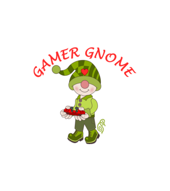 Gamer Gnome minta homokszín pólón