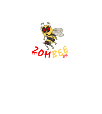 ZomBEE minta fehér pólón