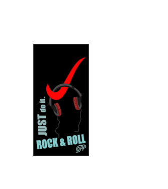 Csak csináld Rock & Roll Telefontok minta világoskék pólón