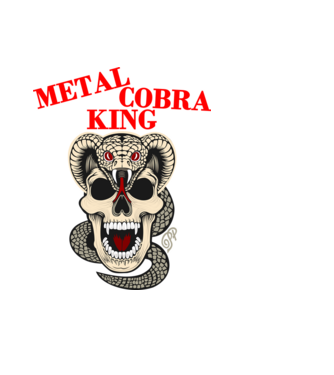 Metal Cobra King minta fekete pólón