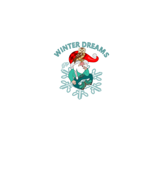 Gnome Winter Dreams minta fehér pólón