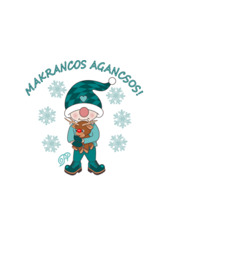 Makrancos Agancsos minta sötétkék pólón