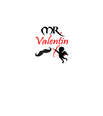 Mr Valentin minta fehér pólón