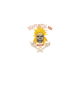 Heavy Metal Mindhalálig minta fekete pólón