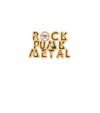 Rock Punk Metal minta fekete pólón