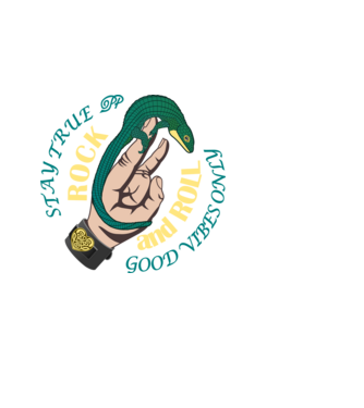 Rockvillán Gyík minta fekete pólón