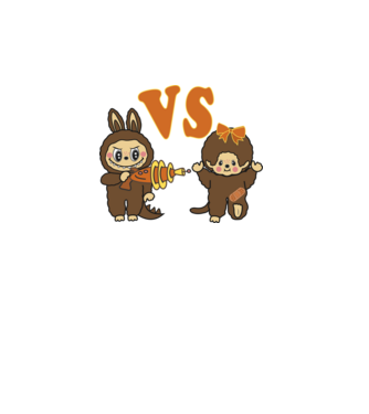 Chhichi VS  Zimomo (Labubu) minta türkiz pólón