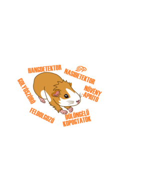 Tengerimalac Anatómia minta fekete pólón